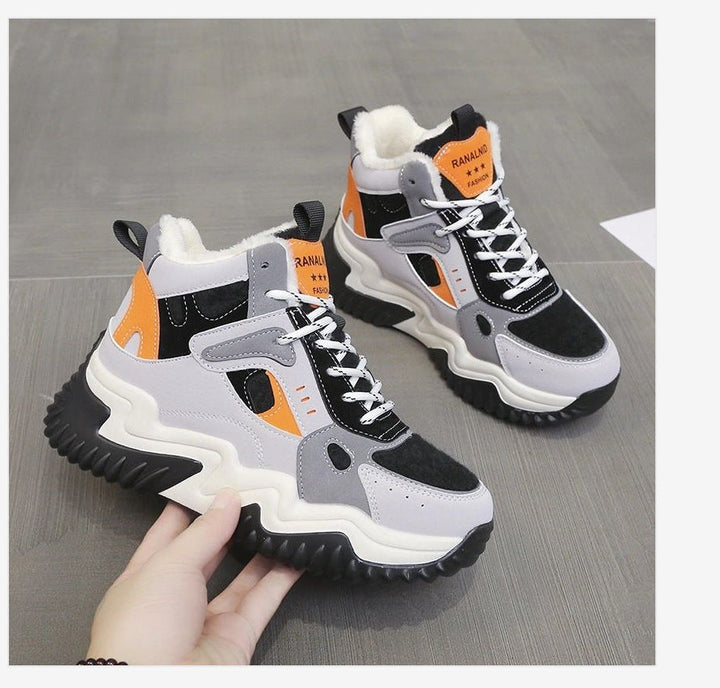 Women's High Sneakers with warming inner lining and textured design Mune Fashion