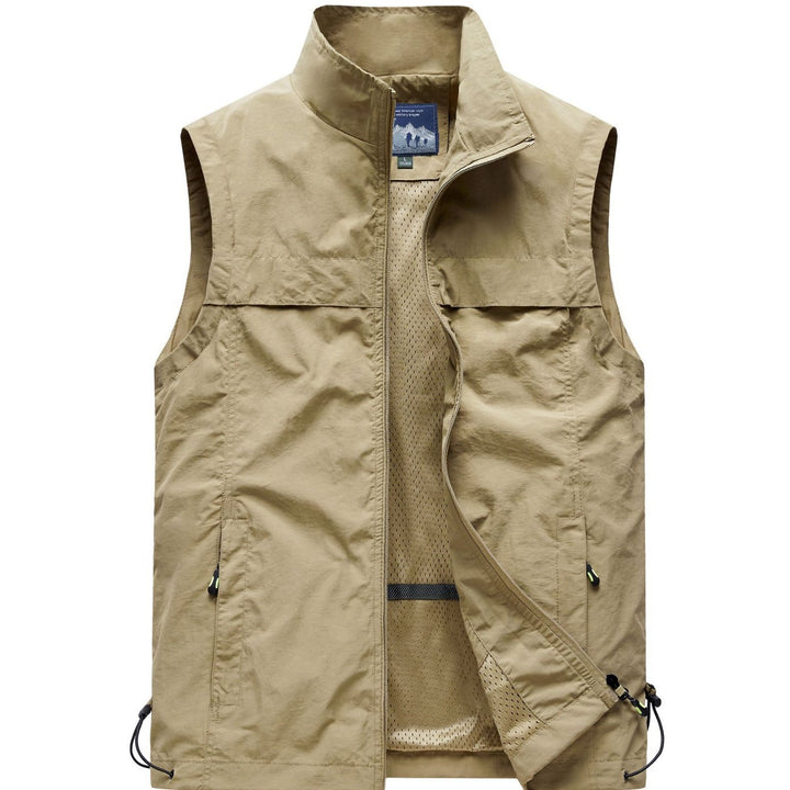 Men's lightweight windproof outdoor vest with zippered pockets and breathable mesh lining Mune Fashion