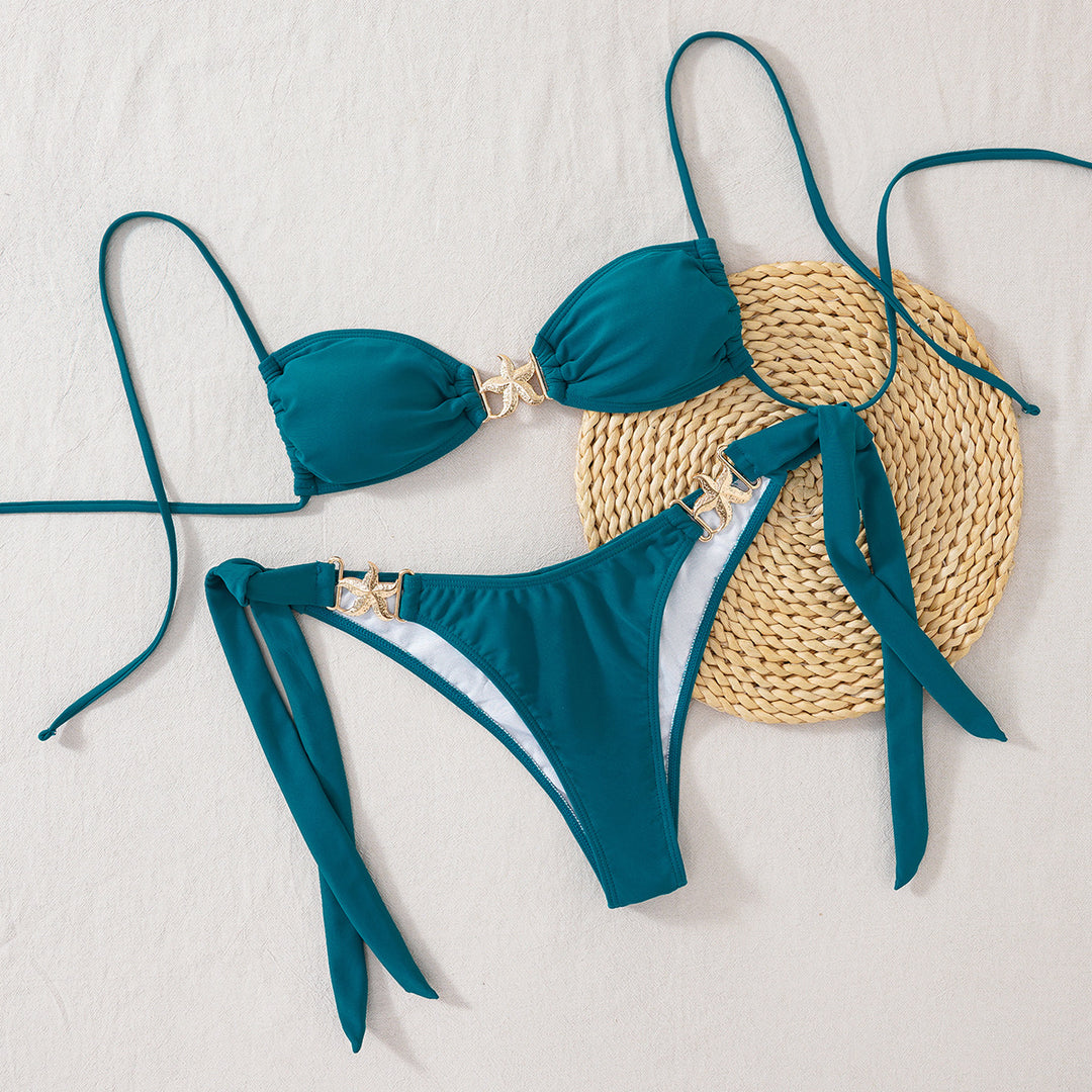 Women's Push-Up Bikini with glamorous gold detail Mune Fashion