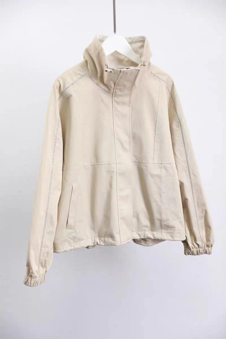 Women’s Fashion Casual Jacket with High Collar Mune Fashion
