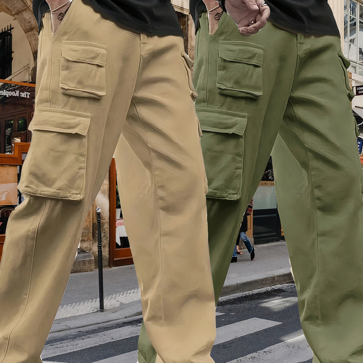 Men's Oversize Utility Cargo Pants with multiple patch pockets Mune Fashion