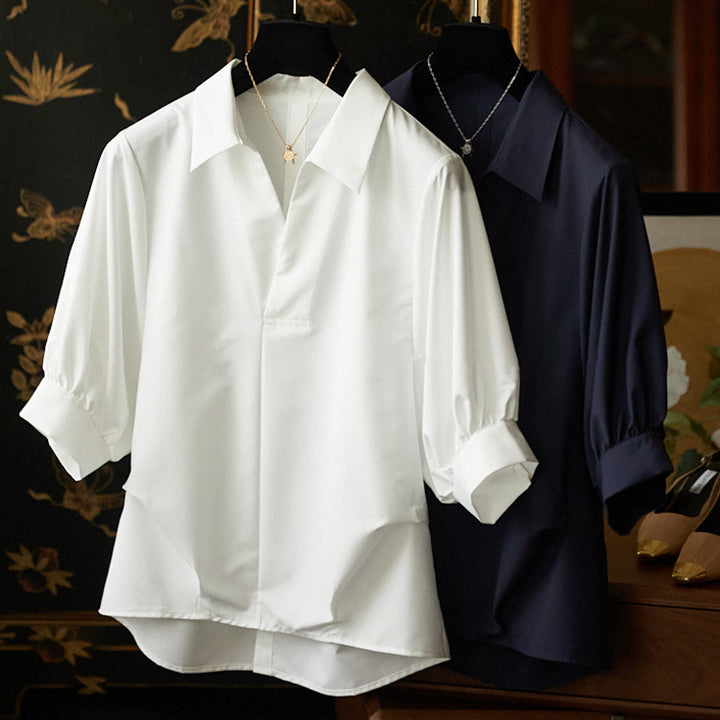 Ladies Elegant Blouse with Plus Sizes and Wide Sleeves Mune Fashion