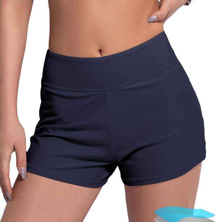 Women's High-Cut Sport Swim Shorts with Elastic Waistband Mune Fashion