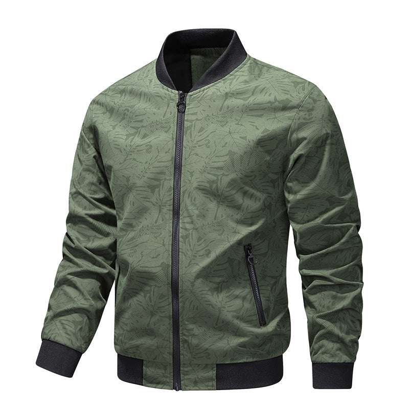 Men's Fashion Bomber Jacket with Side Zipper Pocket Mune Fashion