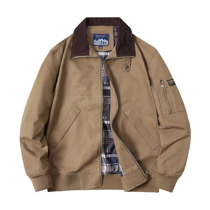 Men's Fashion Blouson Jacket with Check Pattern Mune Fashion