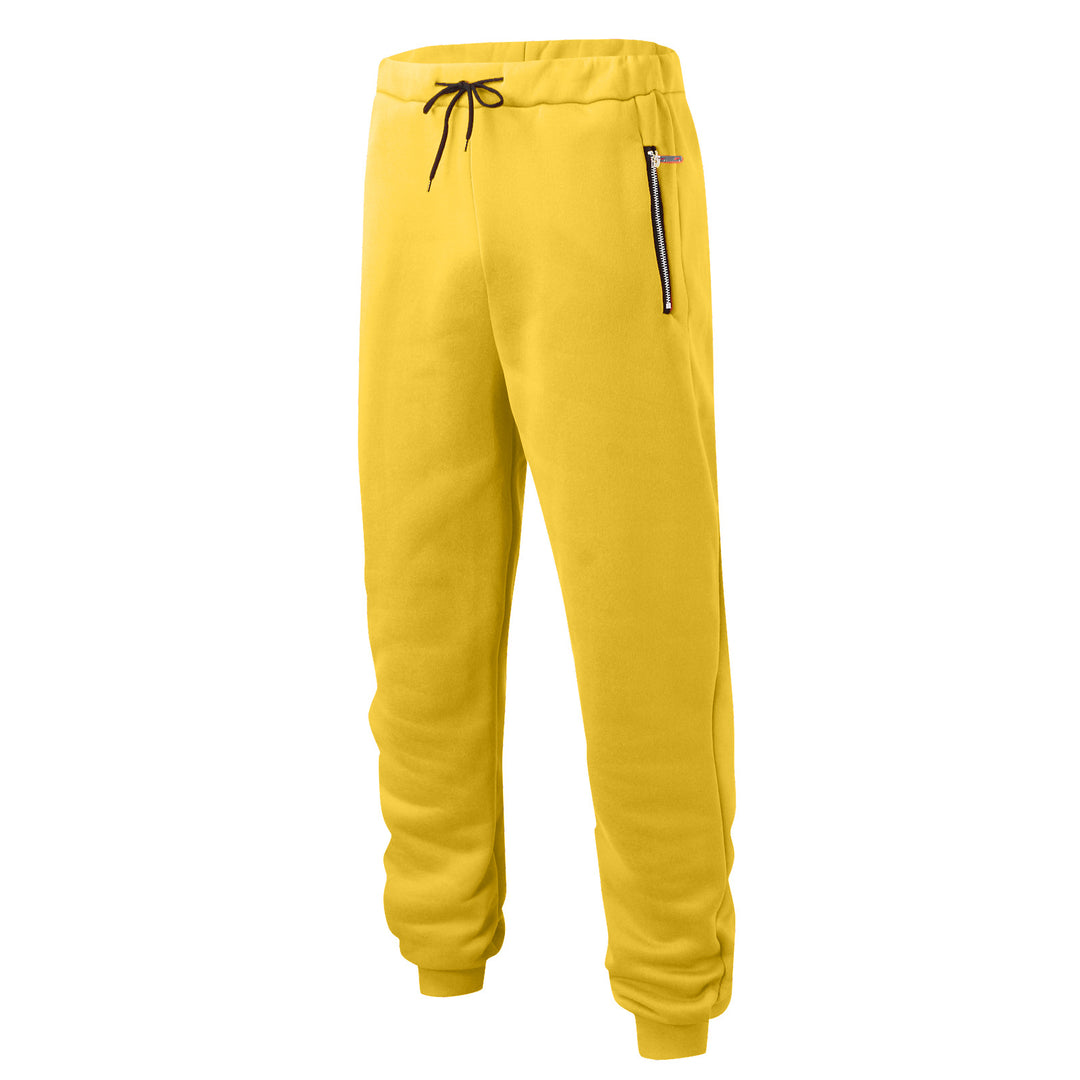 Men's comfortable jogging pants with elastic waistband drawstring tapered legs and side zip pockets Mune Fashion