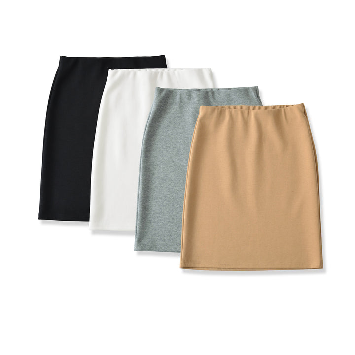 Women's Fitted Jersey Pencil Skirt with High Waist and Stretchy Comfort Material Mune Fashion