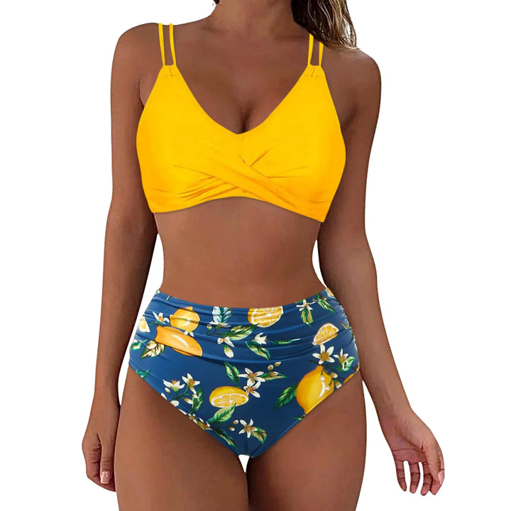 Ladies Trendy High-Cut Bikini with Ruffles Mune Fashion