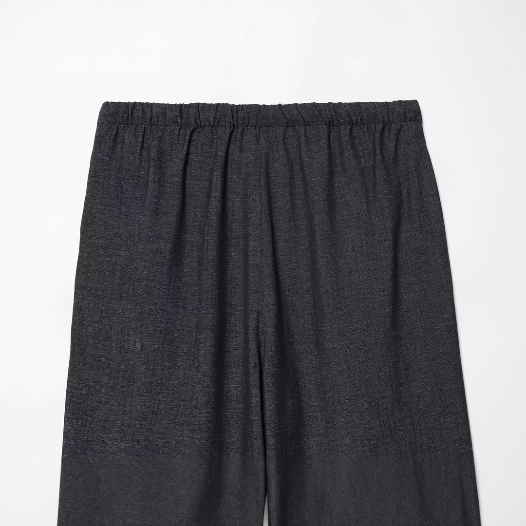 Women Wide Cut Lounge Pants with Drawstring and Contrast Piping Mune Fashion