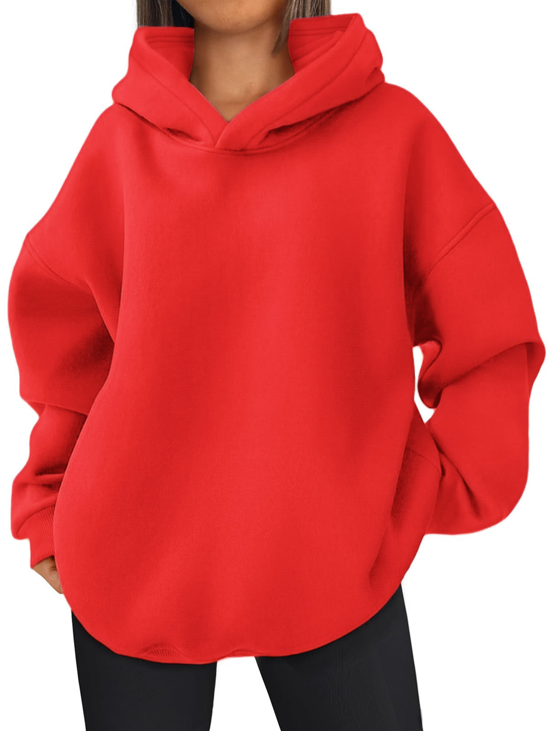 Women's nan kastiger hoodie with double-layered hood, dropped shoulders and longer back Mune Fashion