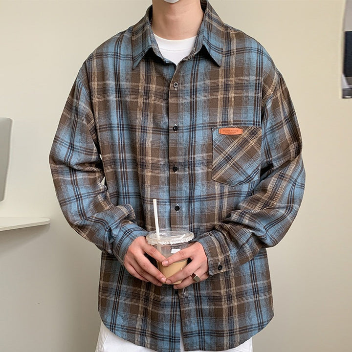 Men's Checked Flannel Shirt Mune Fashion