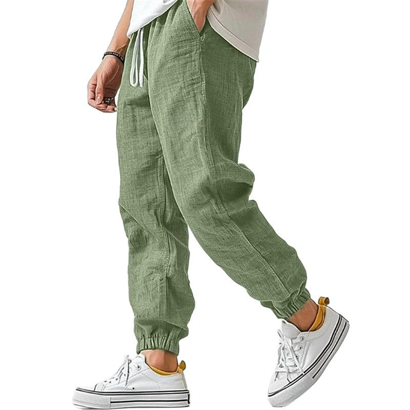 Men's Lightweight and Comfortable Linen Jogging Pants Mune Fashion