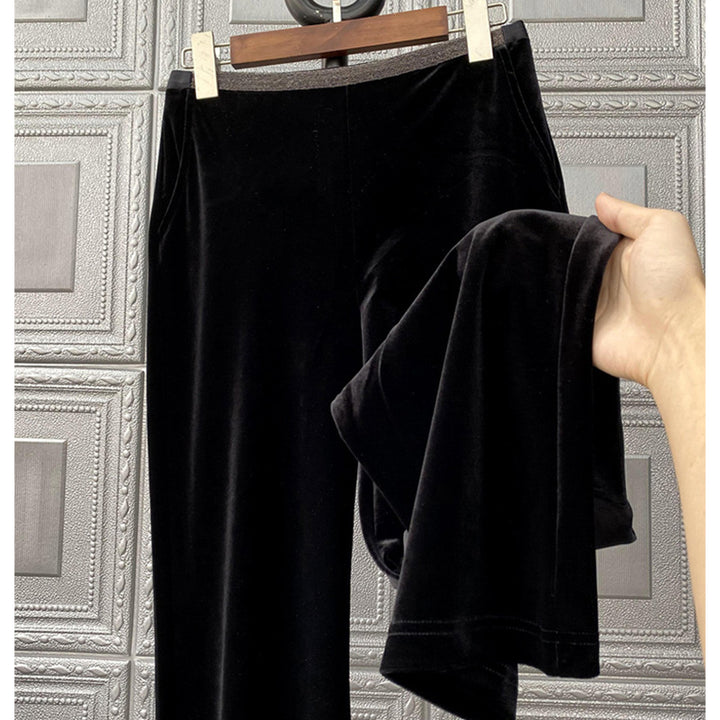 Women Comfortable and Elegant Velvet Pants Mune Fashion