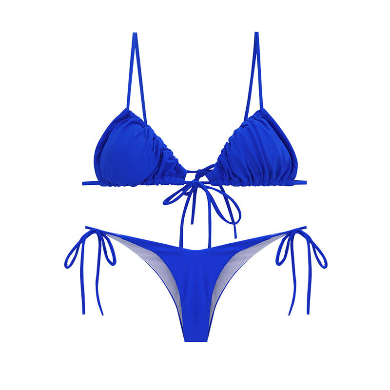 Women's bikini set with adjustable straps and gathered top Mune Fashion