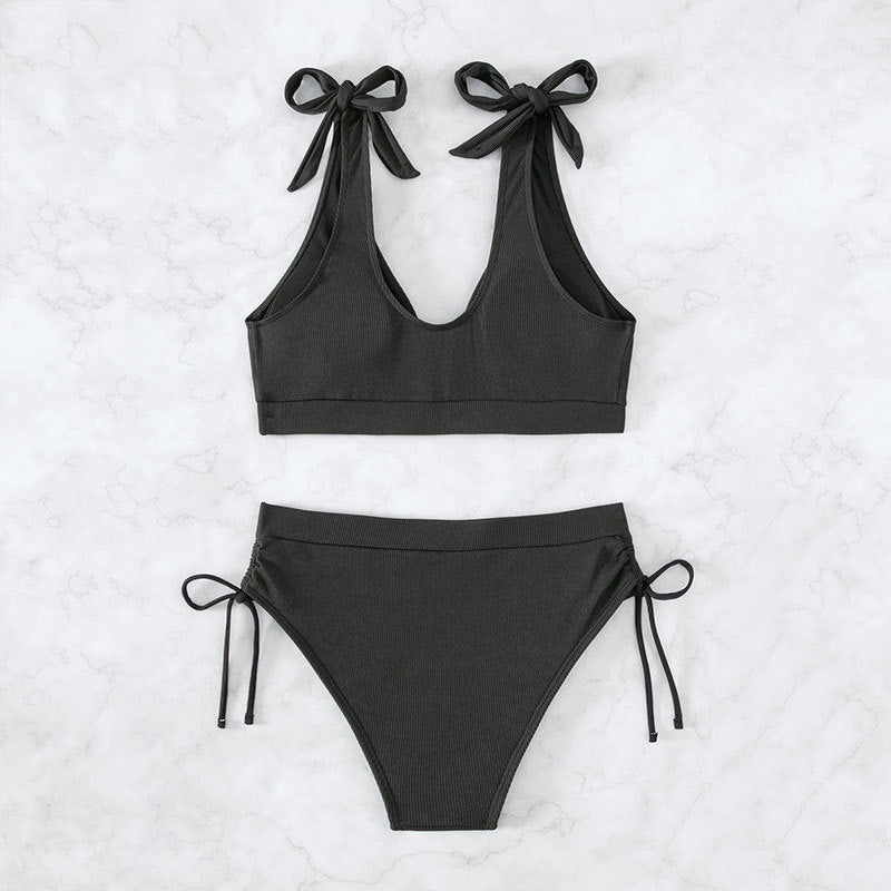 Women's bikini set with high-cut bottom and adjustable straps Mune Fashion