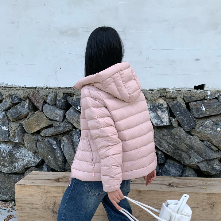 Women's quilted down jacket with high collar and light thermal insulation Mune Fashion