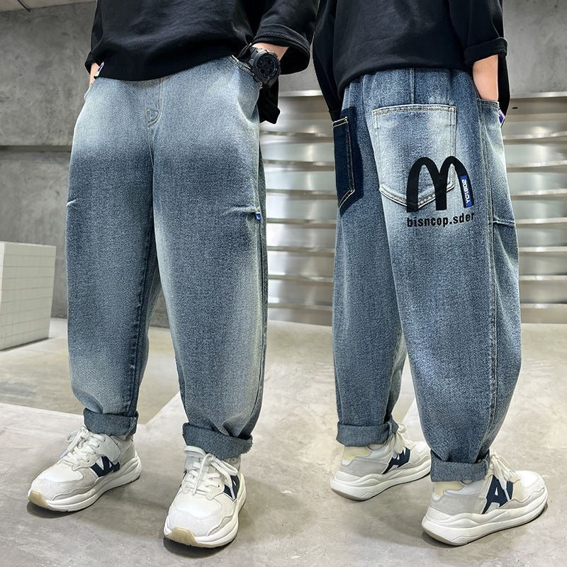 Unisex casual baggy jeans with creative design elements Mune Fashion