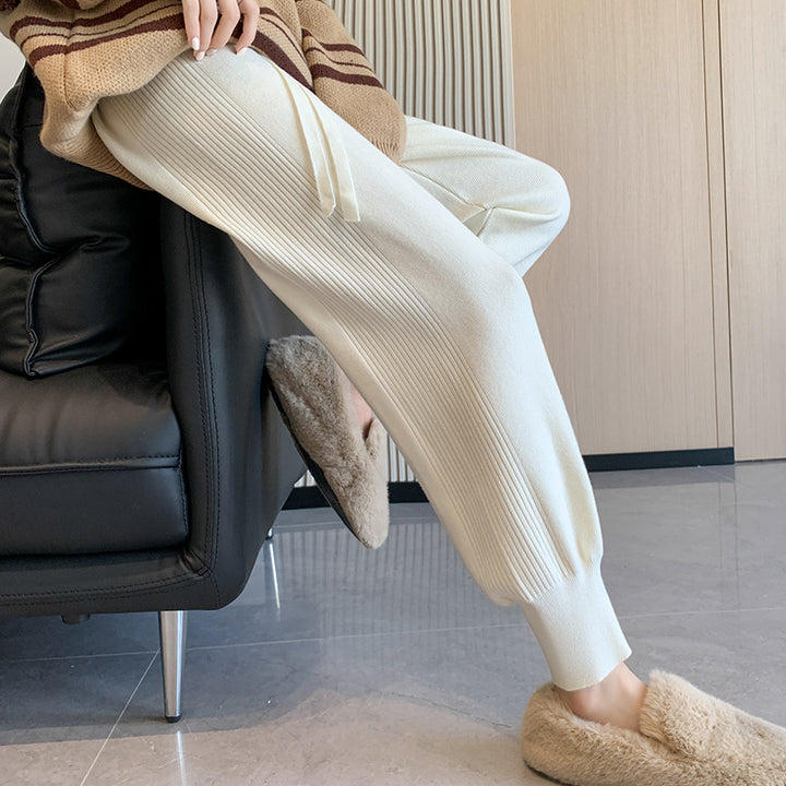 Ladies Comfortable Fine Knit Pants Mune Fashion