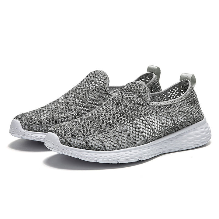 Women's lightweight knitted slippers with perforated mesh structure, padded viscoelastic comfort insole, and flexible lightweight profile sole Mune Fashion
