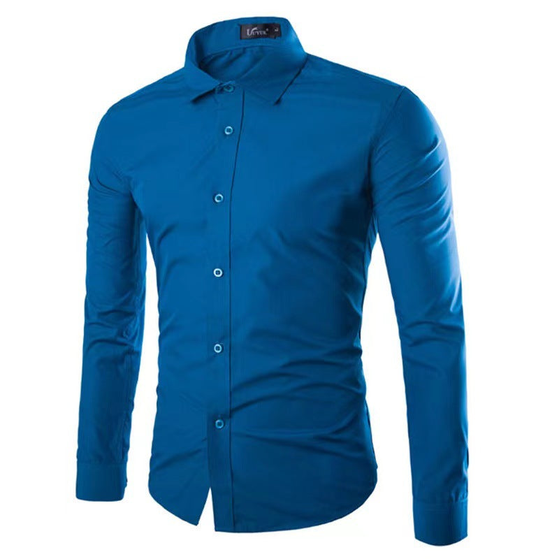 Men's tailored business shirt with Kent collar and elastic cotton stretch quality Mune Fashion
