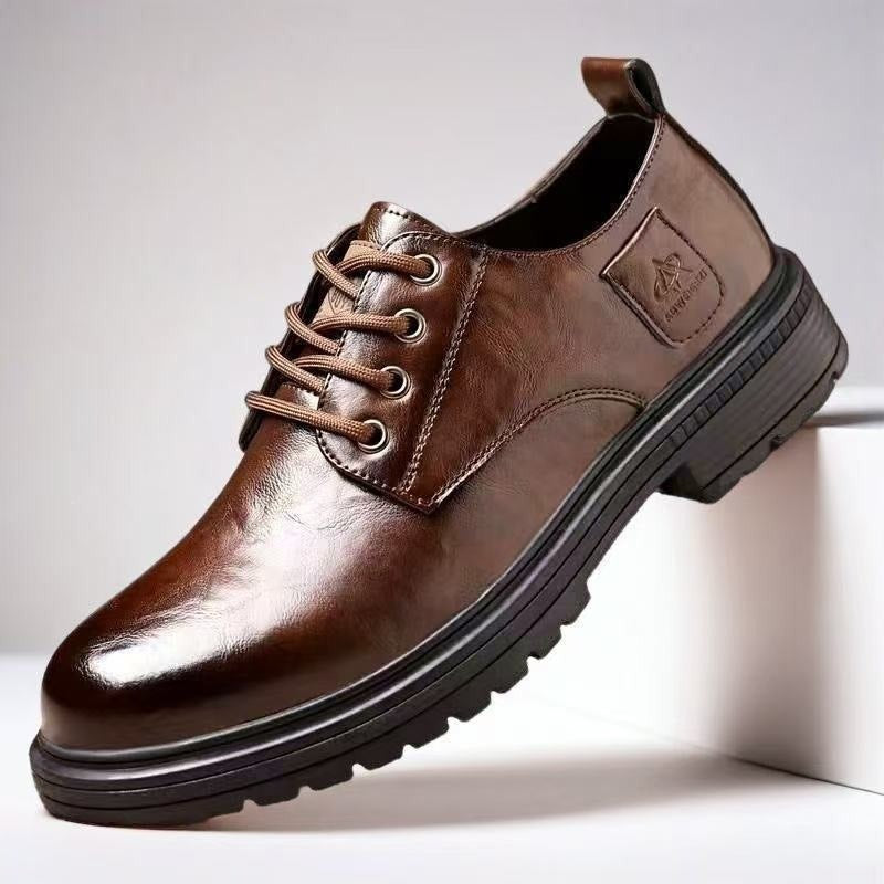 Men's High-Quality Leather Lace-Up Shoes Mune Fashion