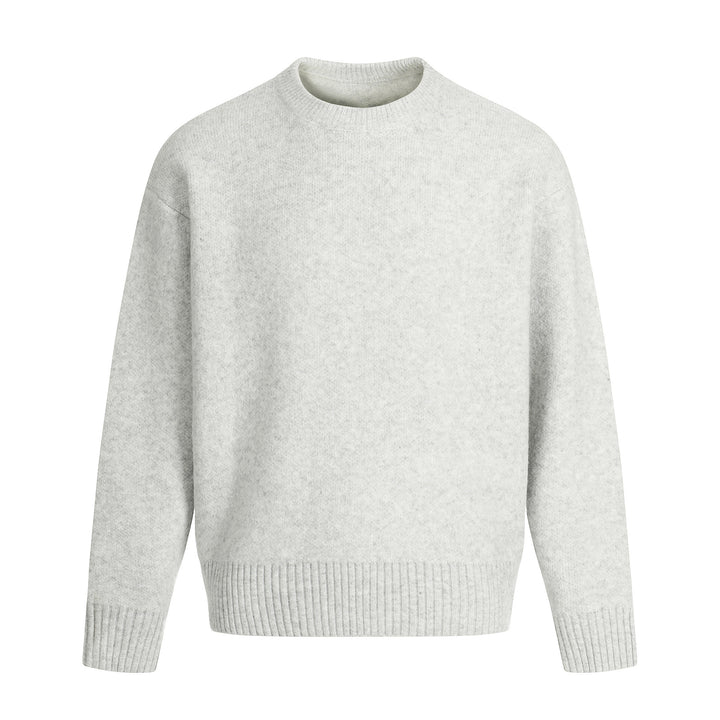 Unisex Large Round Neck Sweater made of soft fine knit with ribbed hem Mune Fashion