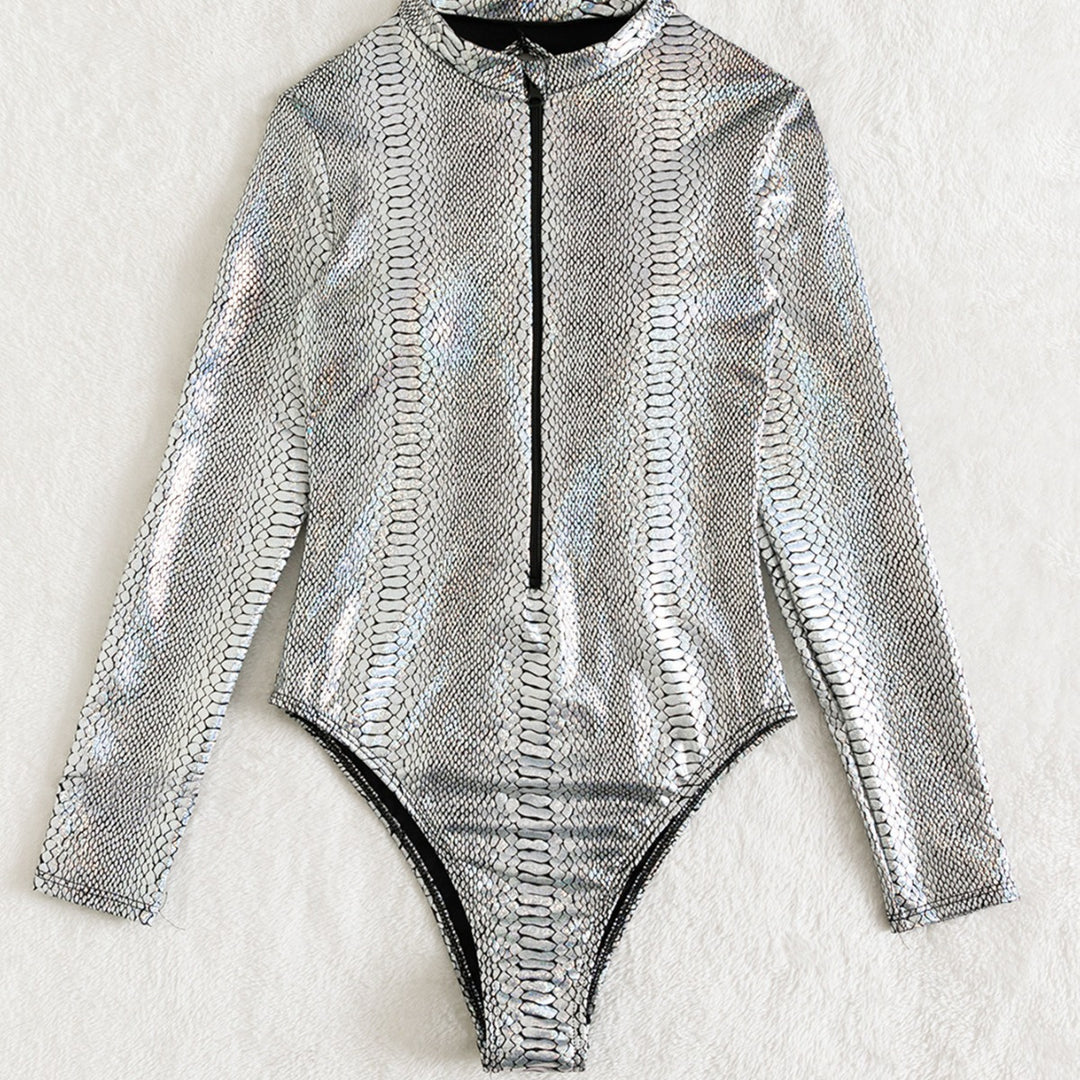 Women's Sporty Zip-Up One-Piece Swimsuit Mune Fashion
