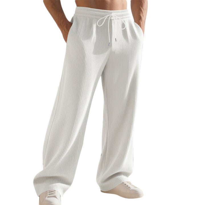 Men's Relaxed-Fit Knit Jogging Pants with Fine Rib Structure Mune Fashion
