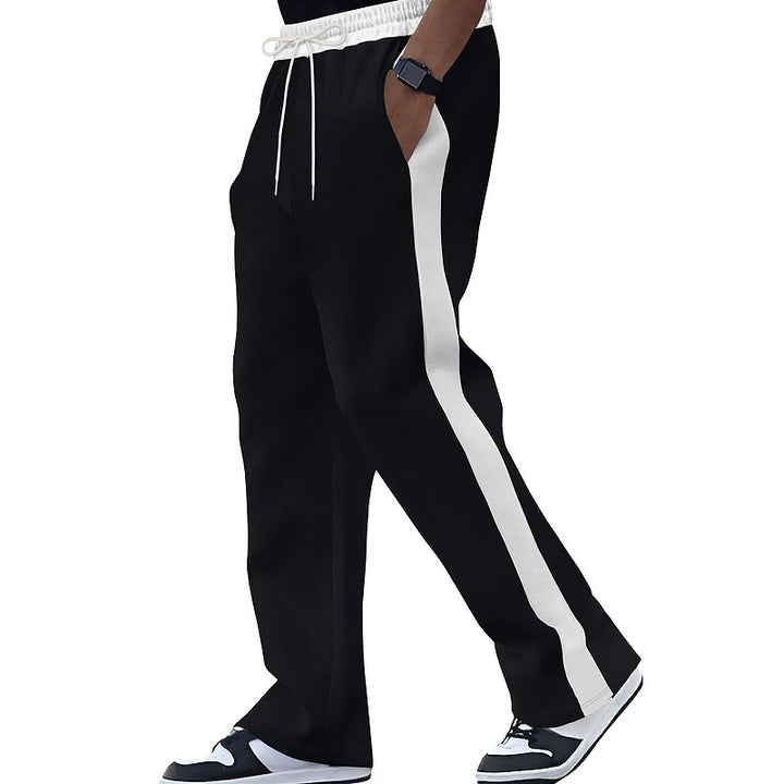 Men's loose-fitting jogging pants with contrast side stripes, elastic waistband and drawstring Mune Fashion