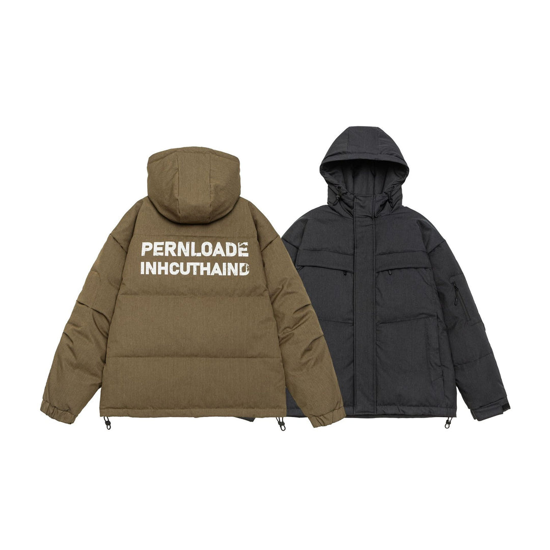 Men's Padded Winter Parka with Hood and Multi-Pockets Mune Fashion
