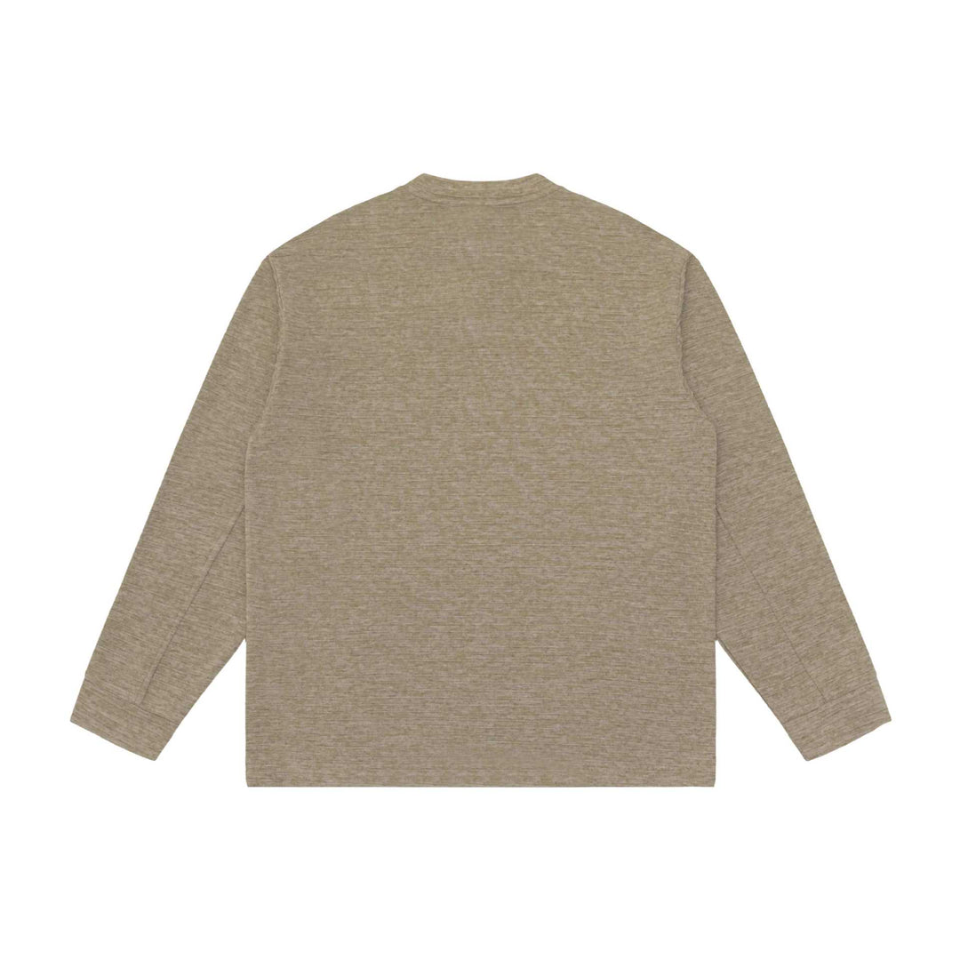 Unisex Structured Henley Sweater with Short Button Collar and Oversized Fit Mune Fashion