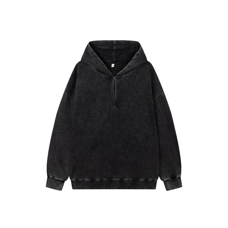 Women's Stylish Hooded Sweatshirt with Half Zipper Mune Fashion