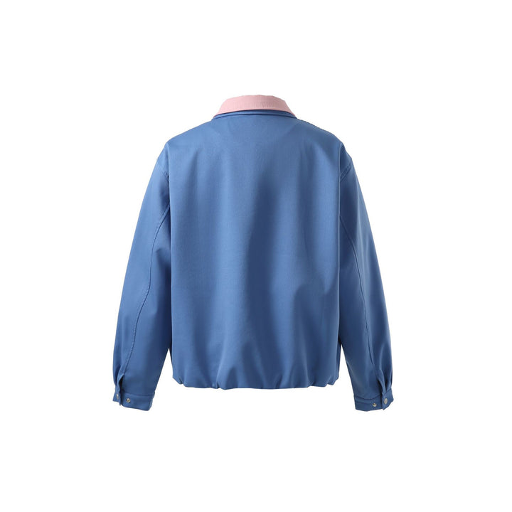 Men's Boxy Transition Blouson with Contrast Collar and Two-Way Zipper Mune Fashion