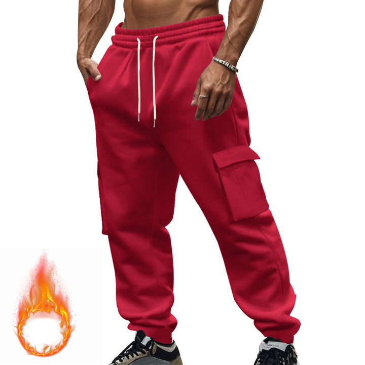 Men's Utility Jogger Pants with Side Flap Pockets, Drawstring Waistband and Tapered Fit Mune Fashion