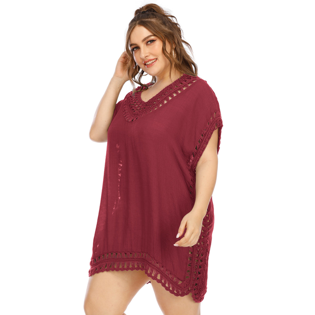 Women elegant crochet beach cover-up Mune Fashion