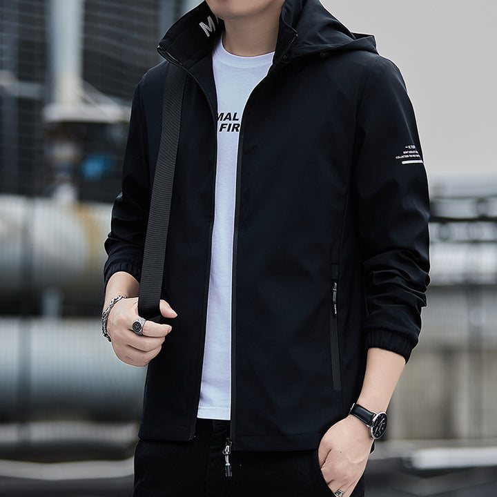 Men's Breathable Windbreaker with Adjustable Hood Mune Fashion
