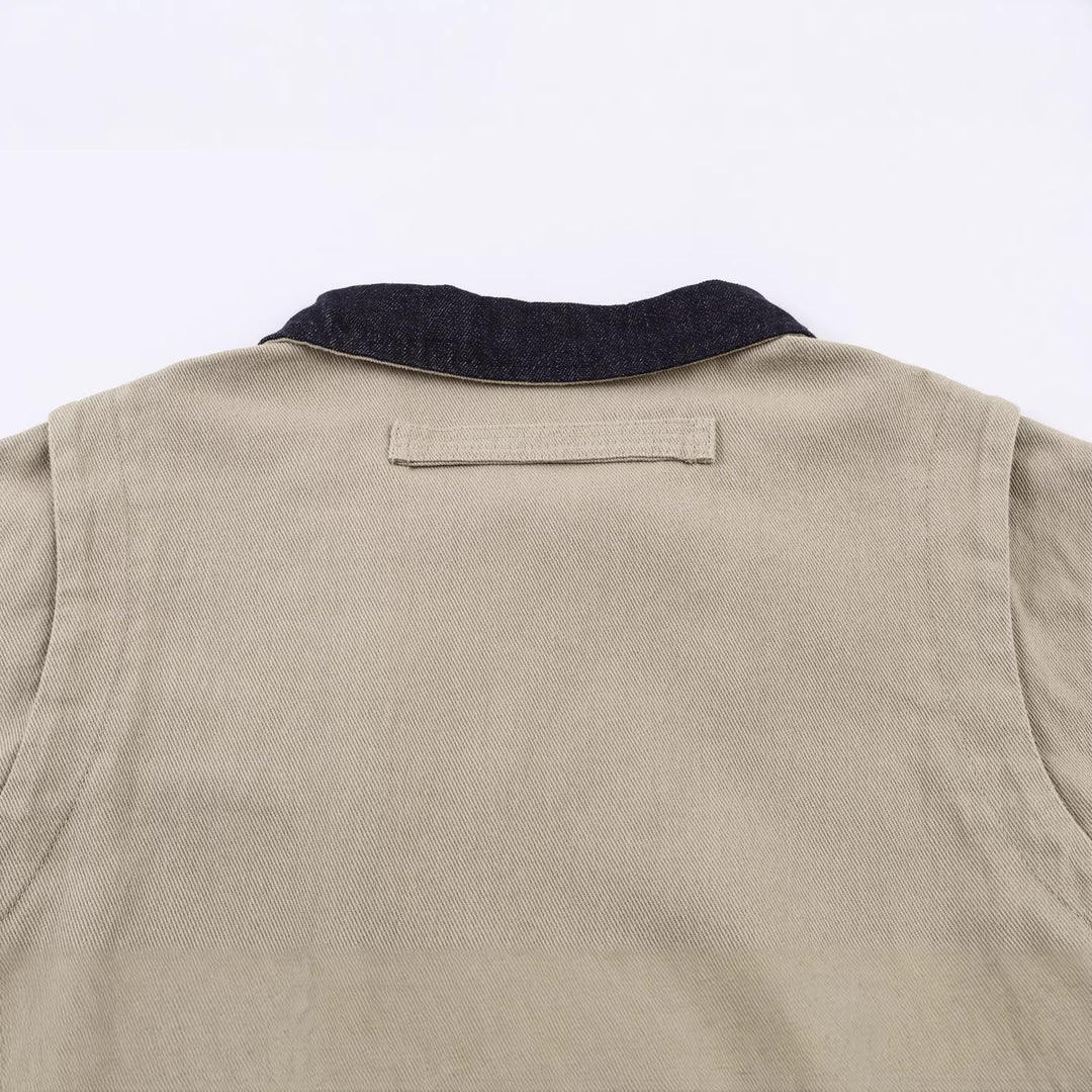Women's short blouson in worker look with cord collar and zip pocket Mune Fashion