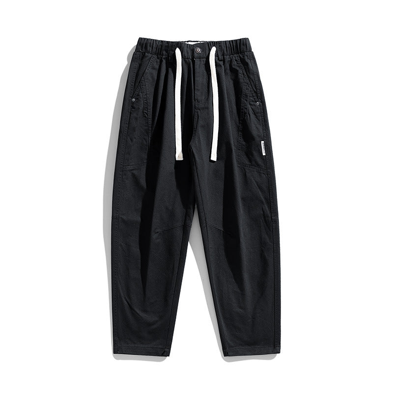 Men's Tapered-Canvas-Jogger with elastic tunnel drawstring waistband, knee yoke, and deep utility pockets Mune Fashion