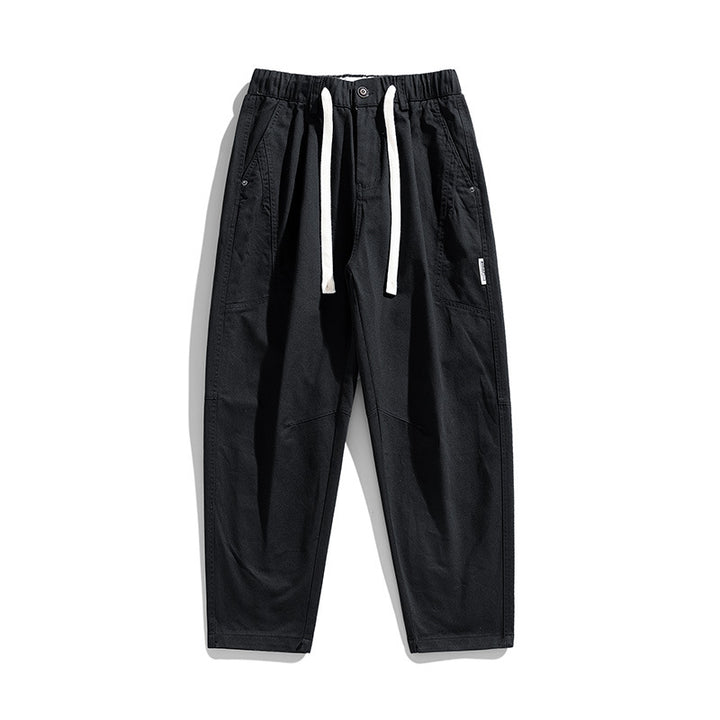 Men's Tapered-Canvas-Jogger with elastic tunnel drawstring waistband, knee yoke, and deep utility pockets Mune Fashion