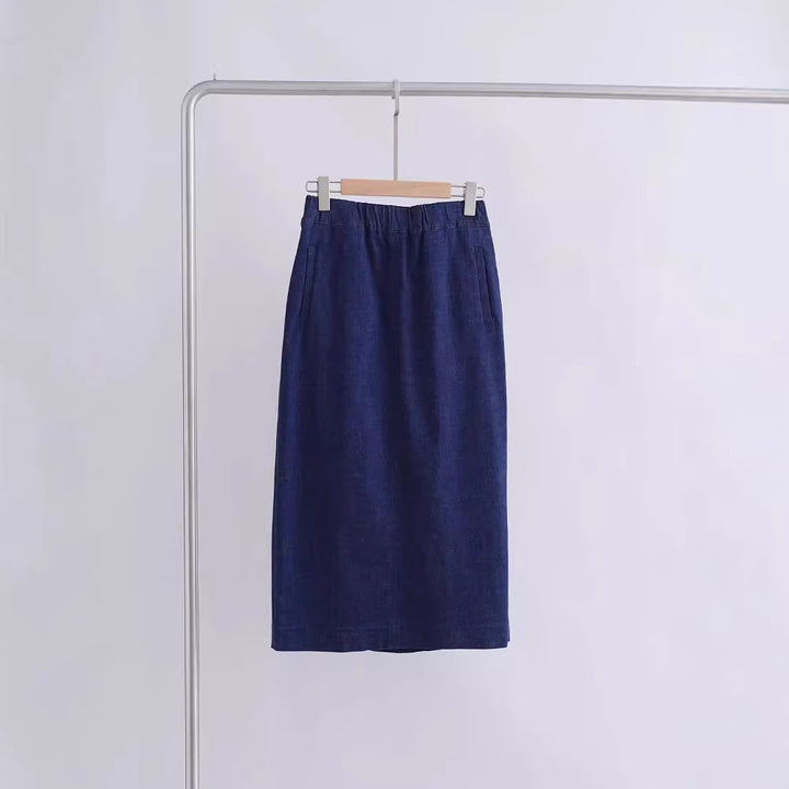 Women Elegant Cut Midi Skirt Mune Fashion