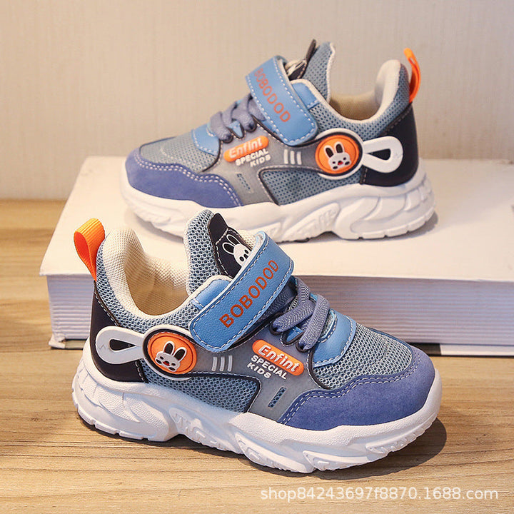 Women's Sporty Children's Sneakers with Adjustable Velcro Closure and Cute Animal Design Mune Fashion