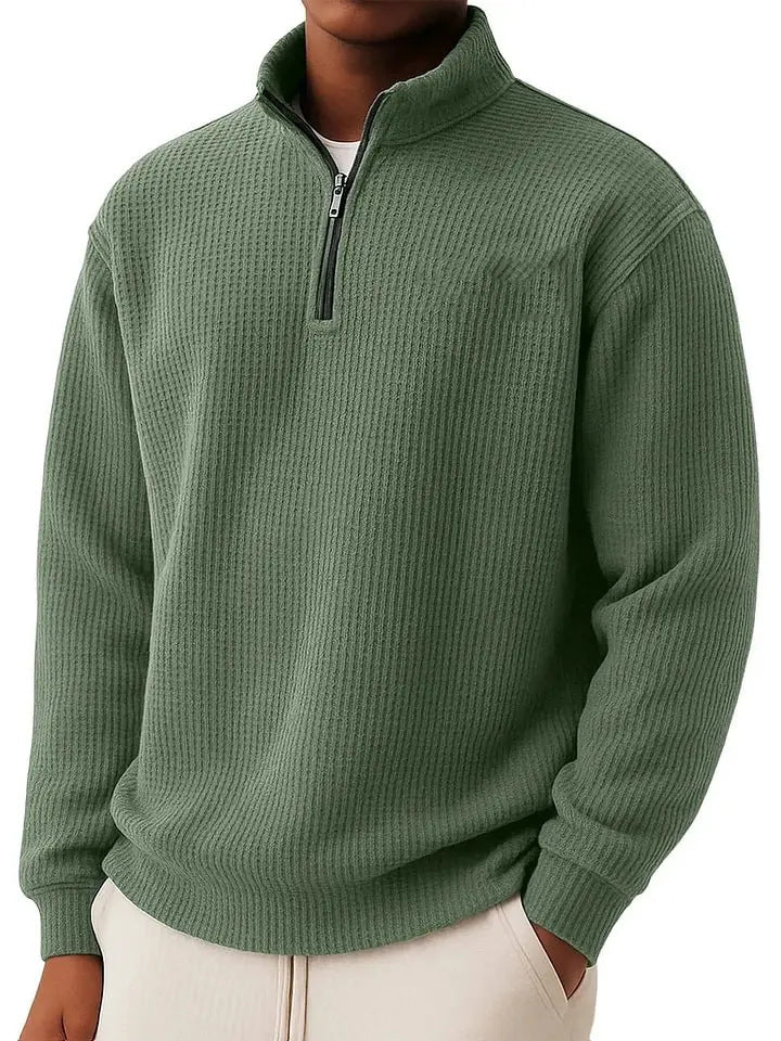 Men's High-Quality Pullover with Zipper Mune Fashion
