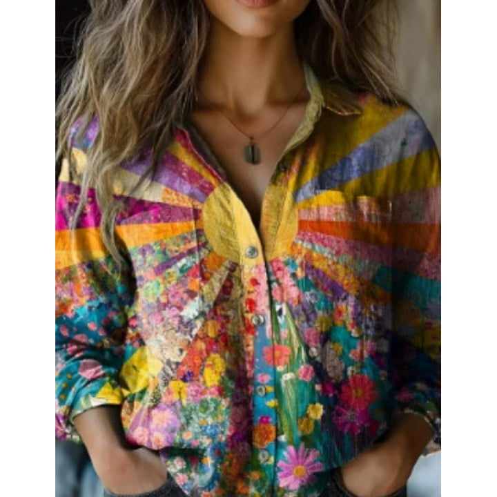 Ladies Stylish Blouse with Paisley Pattern Mune Fashion