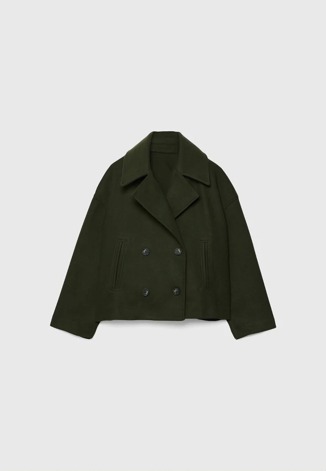 Women's Fashion Short Jacket with Double Button Placket