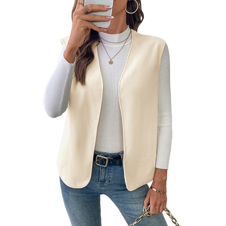Ladies Elegant Sleeveless Blazer Top Mune Fashion