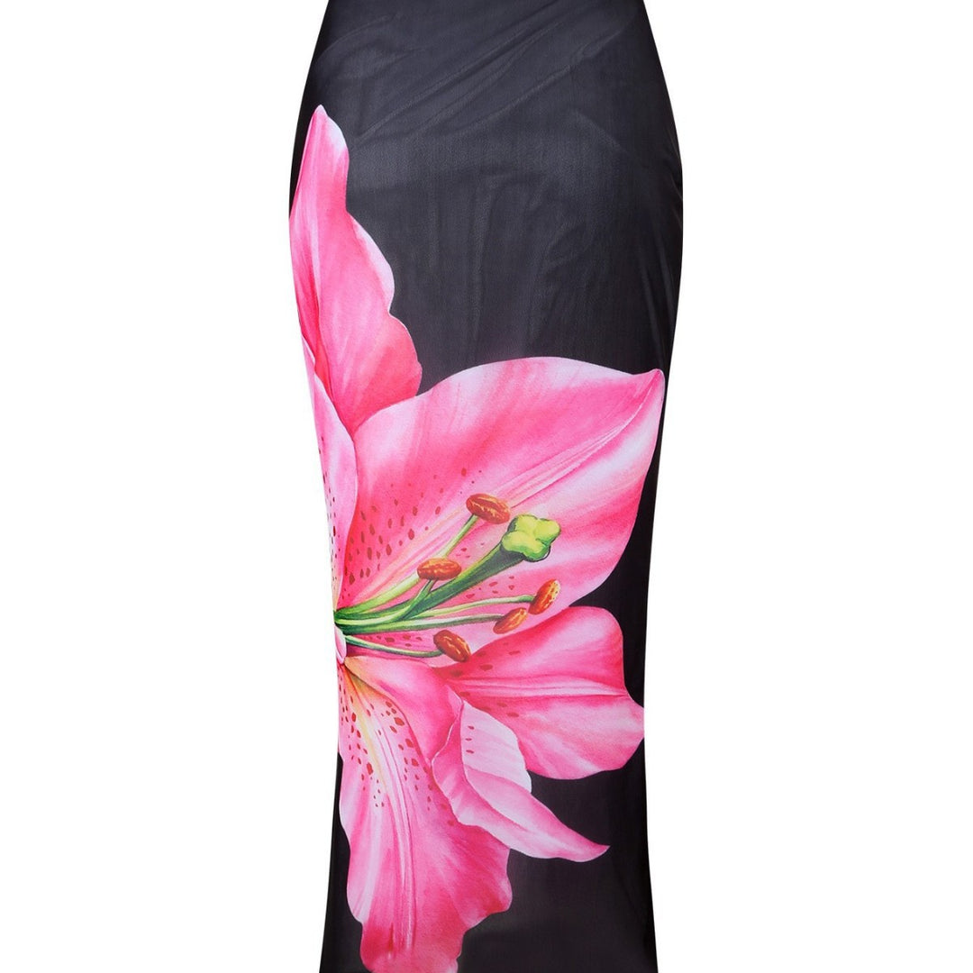 Women Elegant Beachwear with Floral Pattern Mune Fashion
