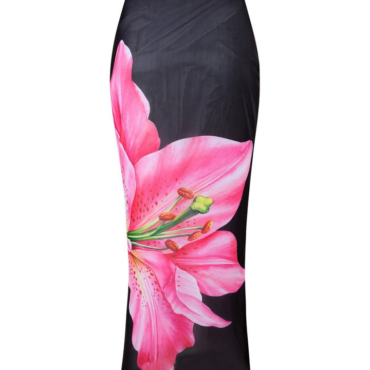 Women Elegant Beachwear with Floral Pattern Mune Fashion