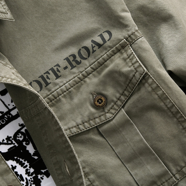 Men's Robustly Cut Canvas Transition Shirt with Flap Pockets and Utility Details Mune Fashion