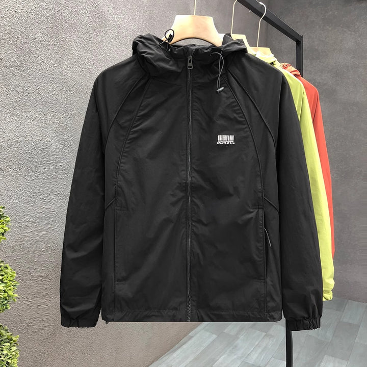 Men's Lightweight Windbreaker with Adjustable Hood Mune Fashion