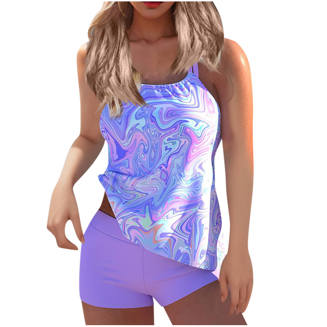 Women's Sporty Tankini Set with Stylish Top and Comfortable Shorts Mune Fashion